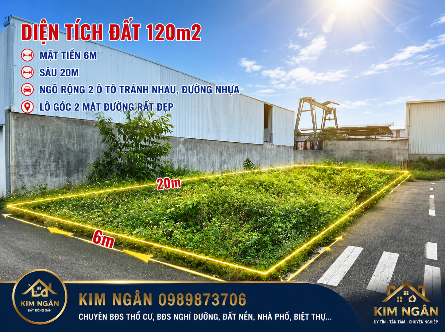 Hạ nhiệt - LÔ GÓC 120M² – Ô TÔ – KINH DOANH ĐỈNH, GIÁ MỀM trong khu vực.