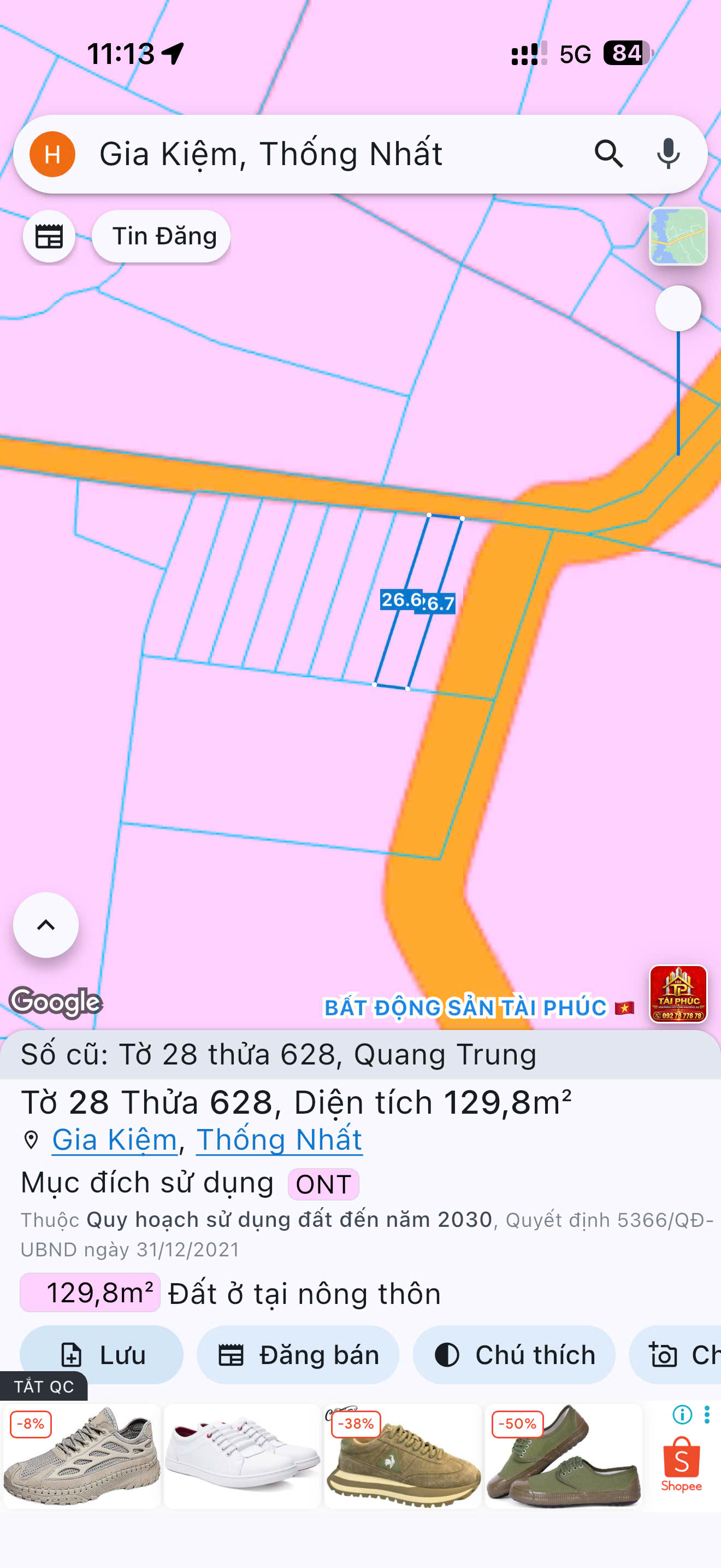 BÁN ĐẤT THỔ CƯ RẺ ĐẸP TẠI GIA KIỆM - THỐNG NHẤT - ĐẤT Ở NÔNG THÔN (ONT)