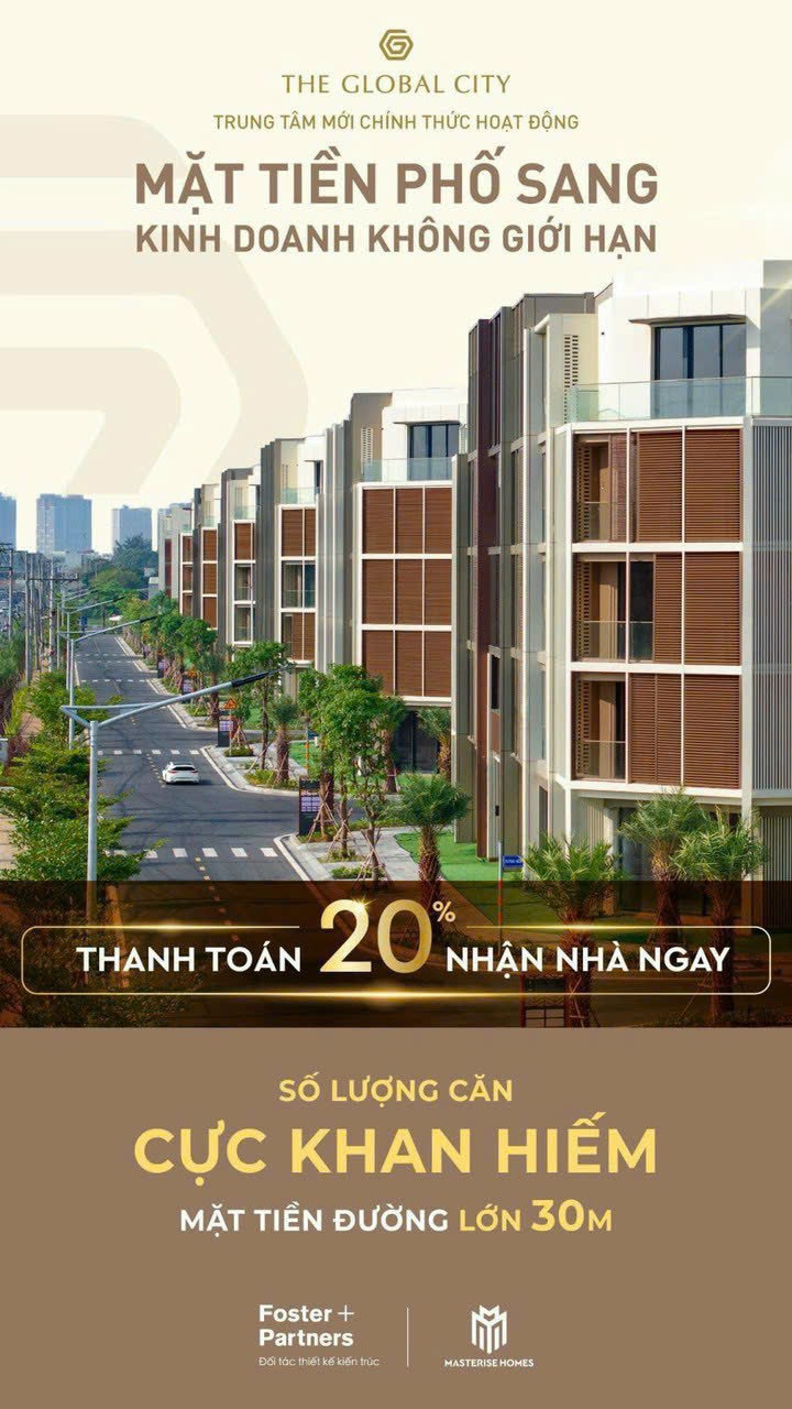 THE GLOBAL CITY: NHÀ PHỐ SANG – ƯU ĐÃI VÀNG